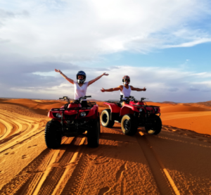 Quad biking in the Moroccan dunes